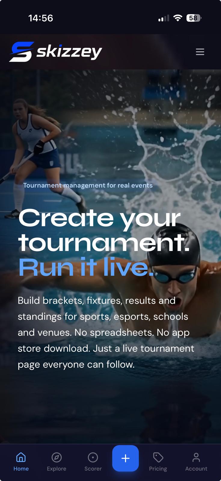 Skizzey scoring and tournament visual