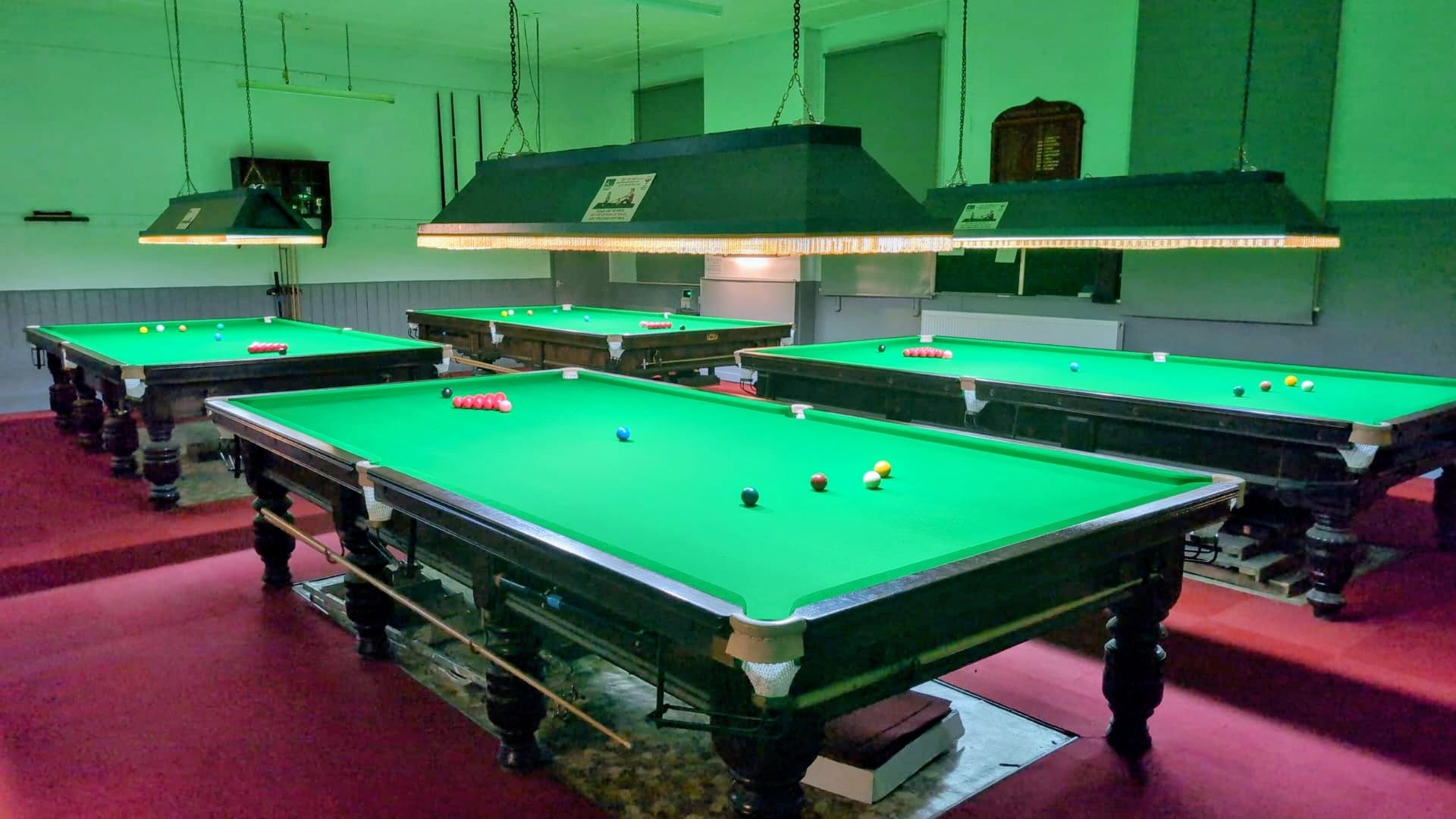 Snooker table at GH Peers Club